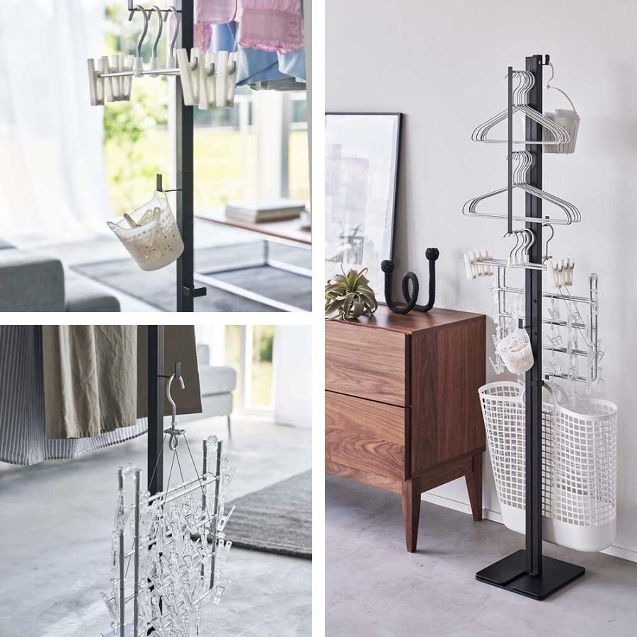 折り畳み室内物干し タワー 山崎実業 tower ブラック 6620 タワー