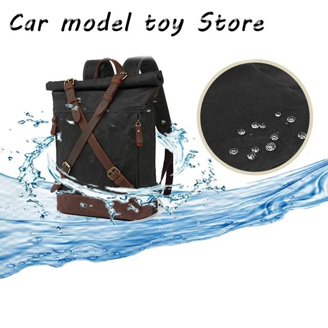 並行輸入品】 メンズ バックパック ヴィンテージ キャンバス レザー