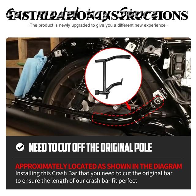【並行輸入品】ハーレー バイクサドルバッグクラッシュバーツーリングストリートエレクトラグライドロードキンググライド09-24サドルバッグガード右_1