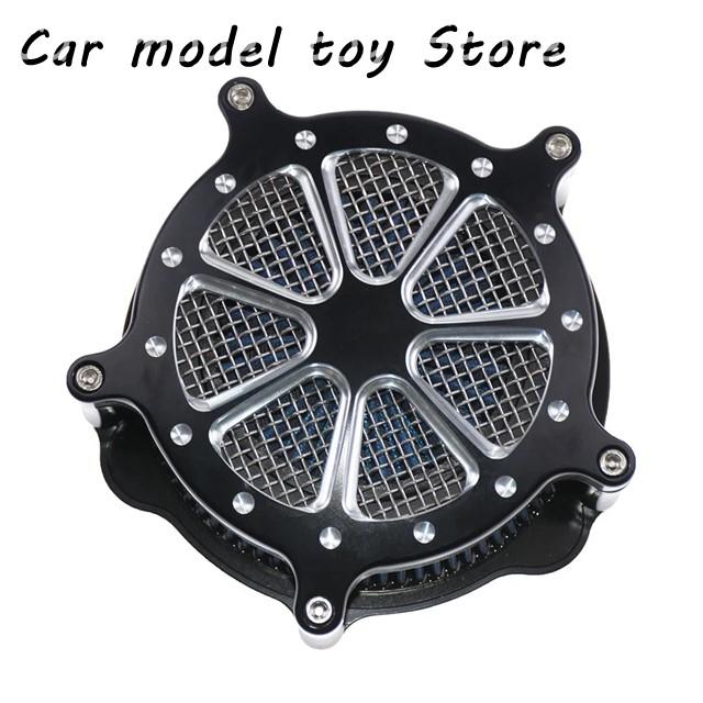 【並行輸入品】ハーレー  バイクエアフィルター青/灰色/赤エアクリーナー吸入フィルター アルミニウムツーリング ロード グライド ダイナ ソフテイ_3