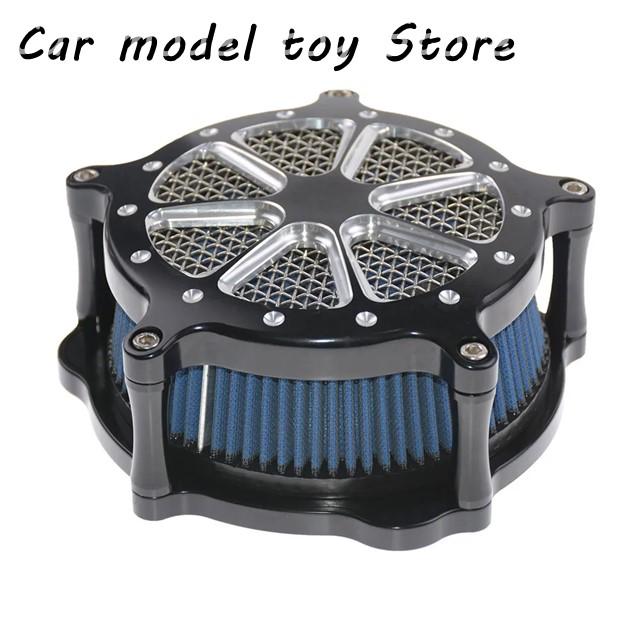 【並行輸入品】ハーレー  バイクエアフィルター青/灰色/赤エアクリーナー吸入フィルター アルミニウムツーリング ロード グライド ダイナ ソフテイ_4