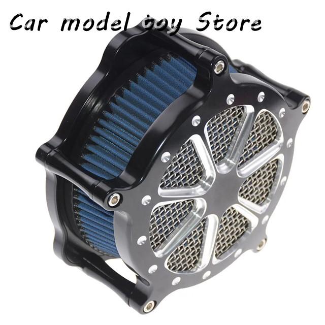 【並行輸入品】ハーレー  バイクエアフィルター青/灰色/赤エアクリーナー吸入フィルター アルミニウムツーリング ロード グライド ダイナ ソフテイ_5