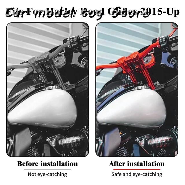 【並行輸入品】ハーレー ツーリングロードグライドスペシャルFLTRX限定2015-23用バイクハンドルバートップクランプサポート計器制御ブラケッ_4