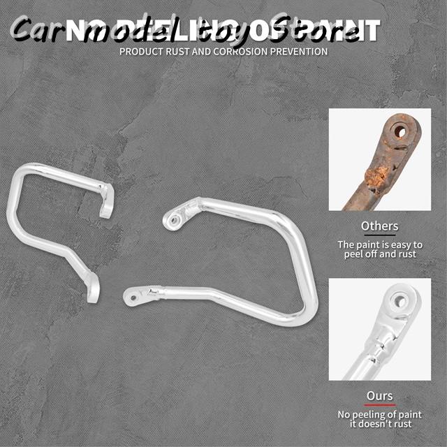 【並行輸入品】ハーレー  バイク黒/クロム サドル バッグ ガード保護バンパー クラッシュ バー  ソフテイルヘリテージ FLHC FLHCS 2_3