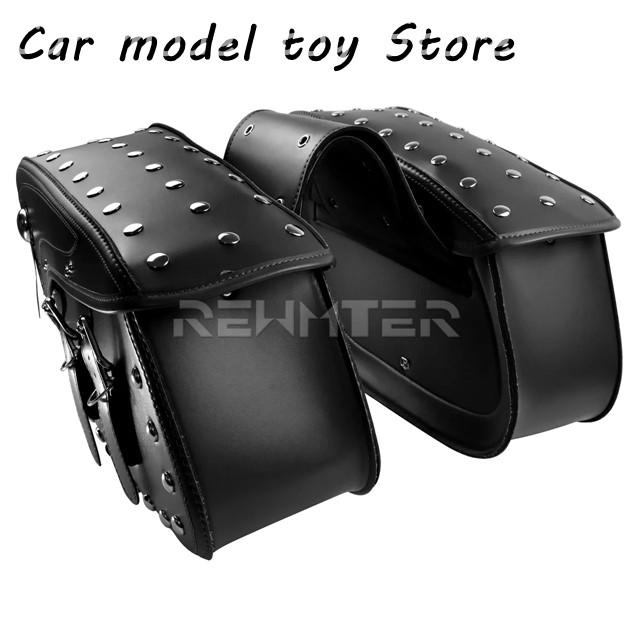 【並行輸入品】ハーレー  バイクサドルバッグキャリア用具サイド防水袋ヤマハツーリングスポーツスター XL 883 1200 ダイナ 2PCS PUの画像