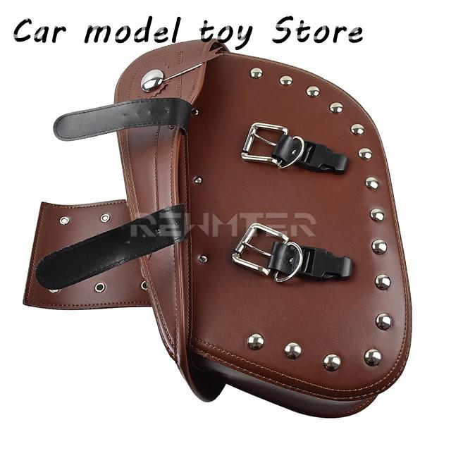 【並行輸入品】ハーレー  バイクサドルバッグキャリア用具サイド防水袋ヤマハツーリングスポーツスター XL 883 1200 ダイナ 2PCS PUの画像
