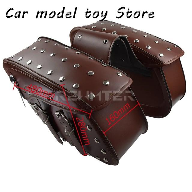 【並行輸入品】ハーレー  バイクサドルバッグキャリア用具サイド防水袋ヤマハツーリングスポーツスター XL 883 1200 ダイナ 2PCS PUの画像