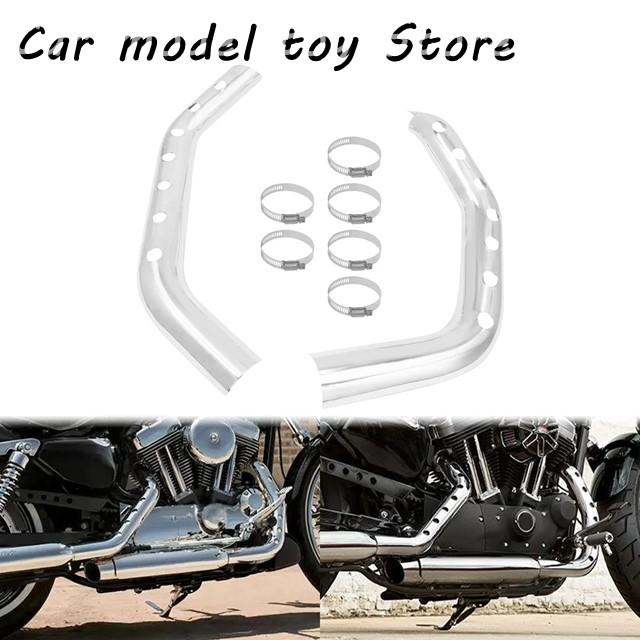 並行輸入品】ハーレー バイク黒/クロムマフラーヒートシールド