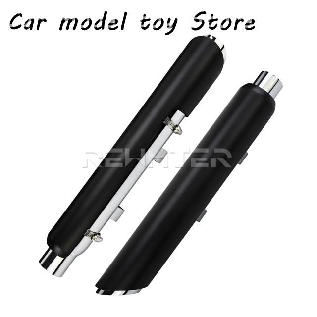 並行輸入品】ハーレー バイク黒/クロム EXHUAST マフラーマフラー