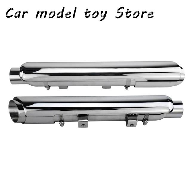 並行輸入品】ハーレー バイク黒/クロム EXHUAST マフラーマフラー