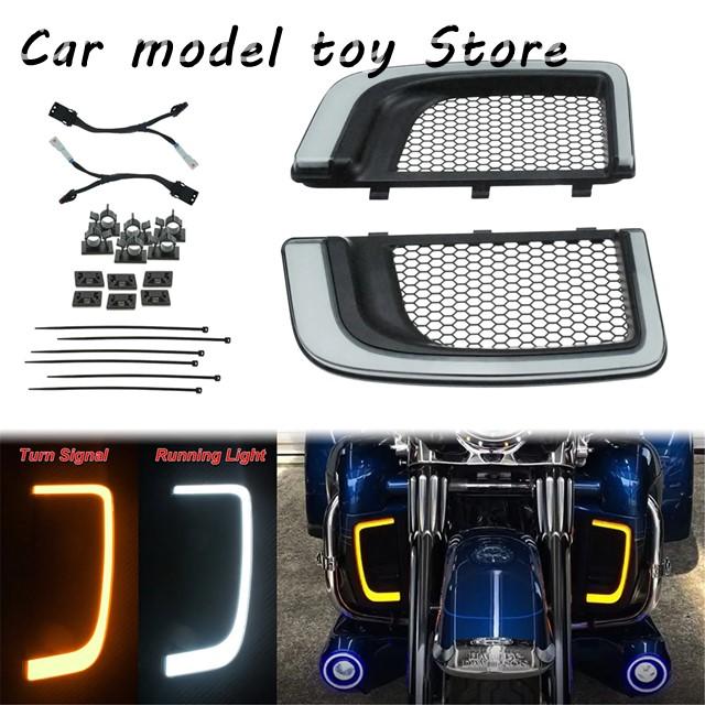 【並行輸入品】ハーレー ツーリング エレクトラグライド 2014-20 LED フェアリング下グリルウィンカー足ウォーマー換気フェアリンググロー_5