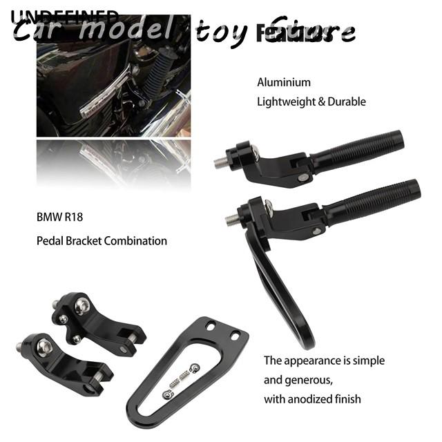 【並行輸入品】BMW バイクリア助手席フットペグ R18 R 18 レトロペダルサポートダート台クランプ黒ブラケット_1