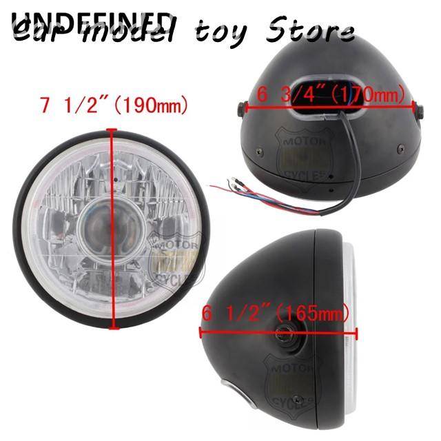 【並行輸入品】ホンダ  7.5 インチヘッドライト黒バイクプロジェクター ヘッドライト ランプアンバーハロ リングハイ/LO ハーレー CBR C_4