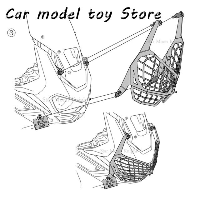 【並行輸入品】ホンダ   アフリカ ツイン CRF1100L CRF 1100 L アドベンチャー スポーツヘッドライト カバー ガード プロテク_5
