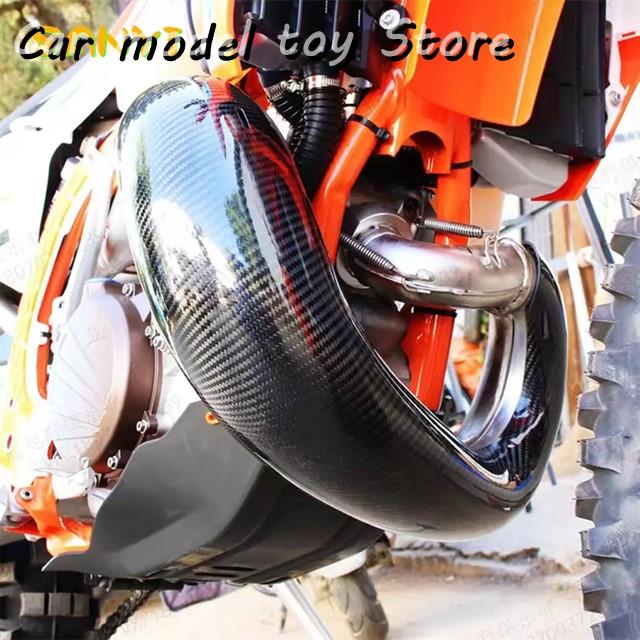 【並行輸入品】KTM バイク用エキゾーストガードカーボンプロテクションヒートシールドカバー EXC 250 300用 ハスクバーナ TE HE_5