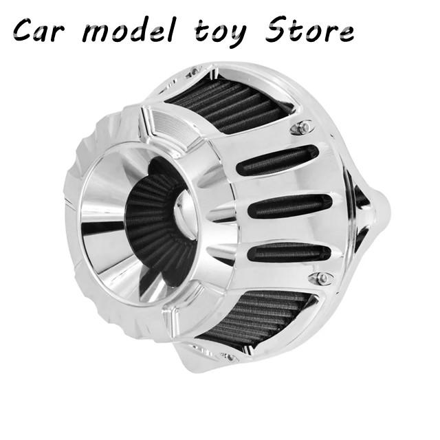 【並行輸入品】ハーレー バイク CNC クロム エアークリーナー インテーク フィルター ブラック アルミニウム エアフィルター XL ツーリ_1
