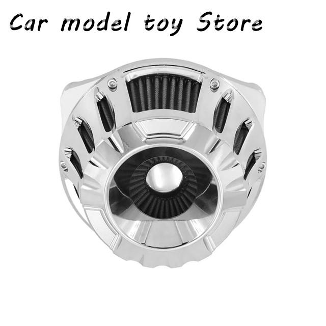 【並行輸入品】ハーレー バイク CNC クロム エアークリーナー インテーク フィルター ブラック アルミニウム エアフィルター XL ツーリ_3