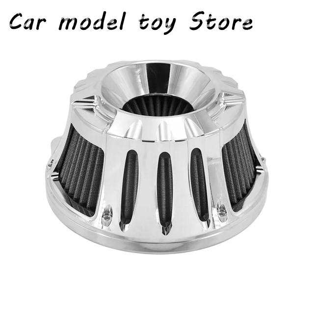 【並行輸入品】ハーレー バイク CNC クロム エアークリーナー インテーク フィルター ブラック アルミニウム エアフィルター XL ツーリ_4