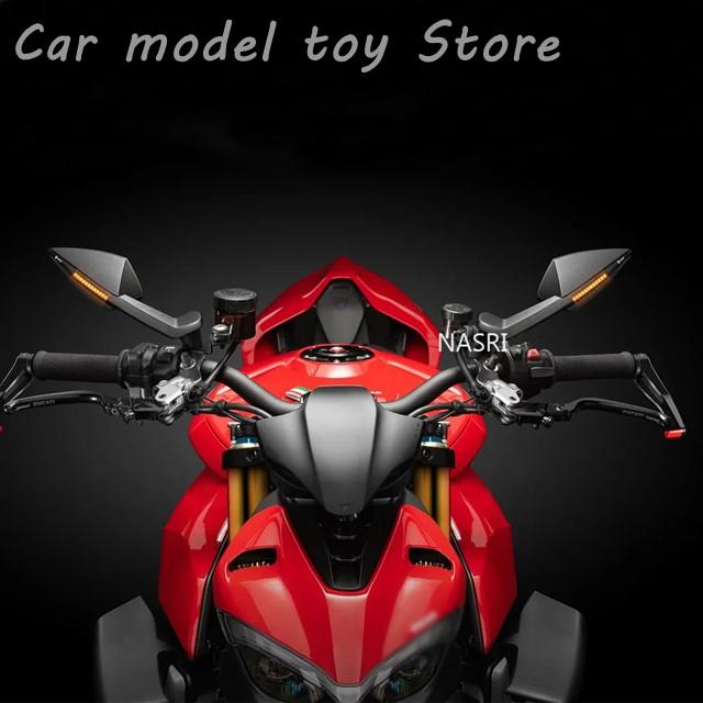 【並行輸入品】ドゥカティ バイク用アクセサリー LEDウィンカーライト付きバックミラー ブラック ペア STREETFIGHTER V4 STR