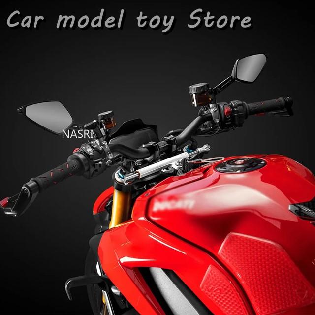 【並行輸入品】ドゥカティ バイク用アクセサリー LEDウィンカーライト付きバックミラー ブラック ペア STREETFIGHTER V4 STR