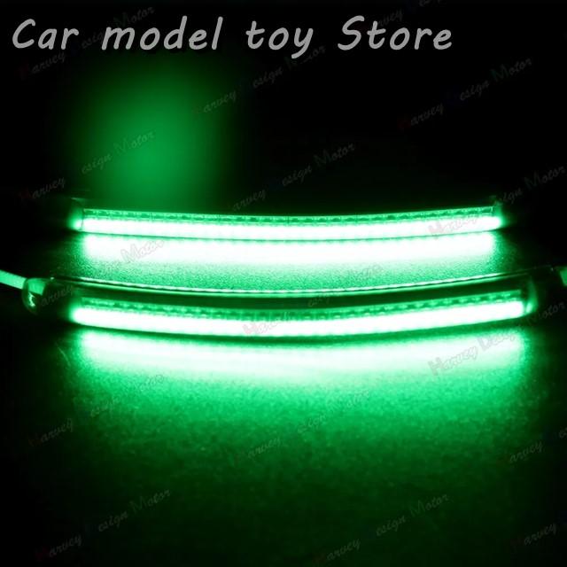 【並行輸入品】ハーレー LED グリーン 39MM-41MM フォークウィンカー＆スモークレンズ ツーリング 883 1200 48 全モデル_1