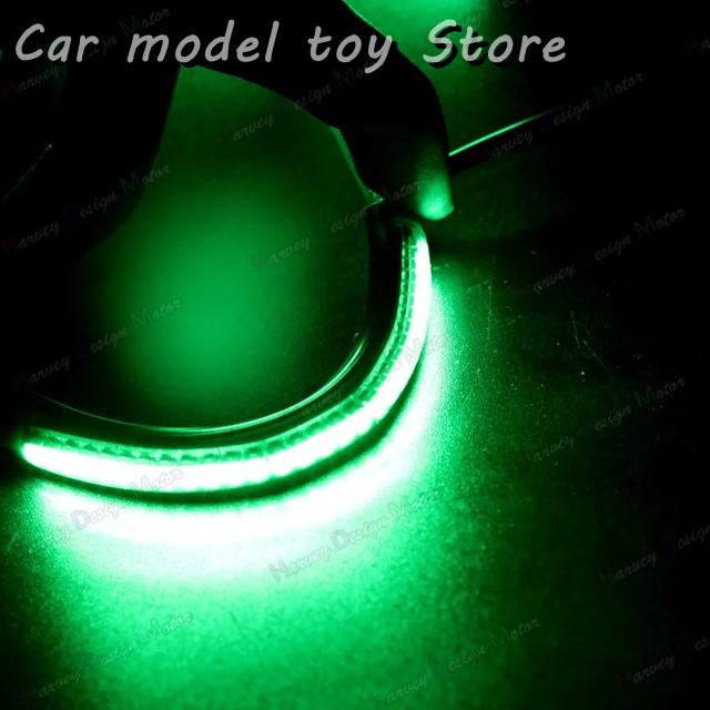 【並行輸入品】ハーレー LED グリーン 39MM-41MM フォークウィンカー＆スモークレンズ ツーリング 883 1200 48 全モデル_3