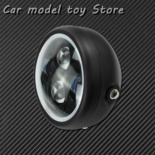 【並行輸入品】BMW  6.5インチ ハーレーカフェ レーサーブラケットマウントクランプバイク LED ヘッドライト高くロワービーム ランプエンジ_2