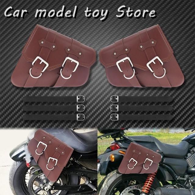 ブランド登録なし - 【並行輸入品】ハーレー  自動二輪車 PU 革サドル 御徒面子球歴左 + 右寄り物の具 御徒面子 黒いこと/赤銅色  運動競技はやりっ子 XL 883 1