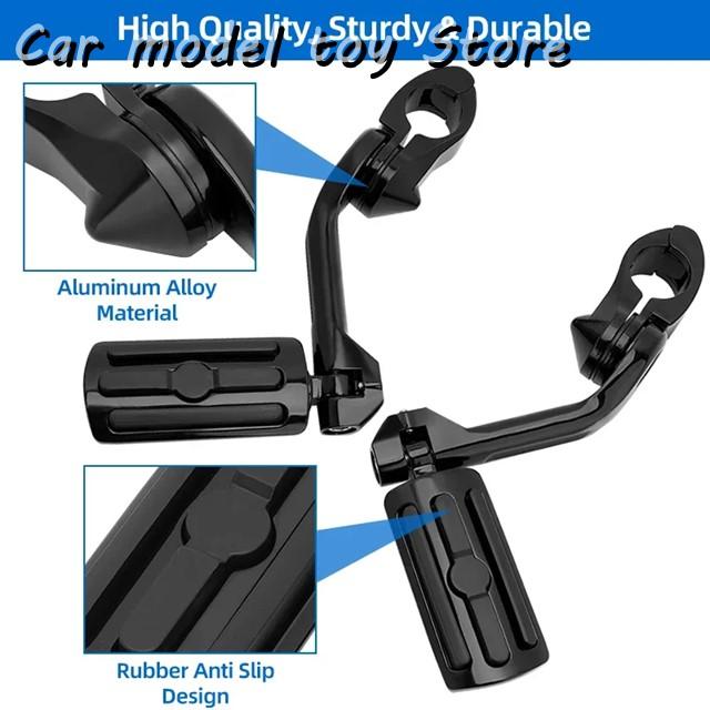 【並行輸入品】ハーレー  バイクロングレンジハイウェーフットペグ調節可能フットレスト 1 1/4 インチエンジンツーリング ソフテイル キット_1
