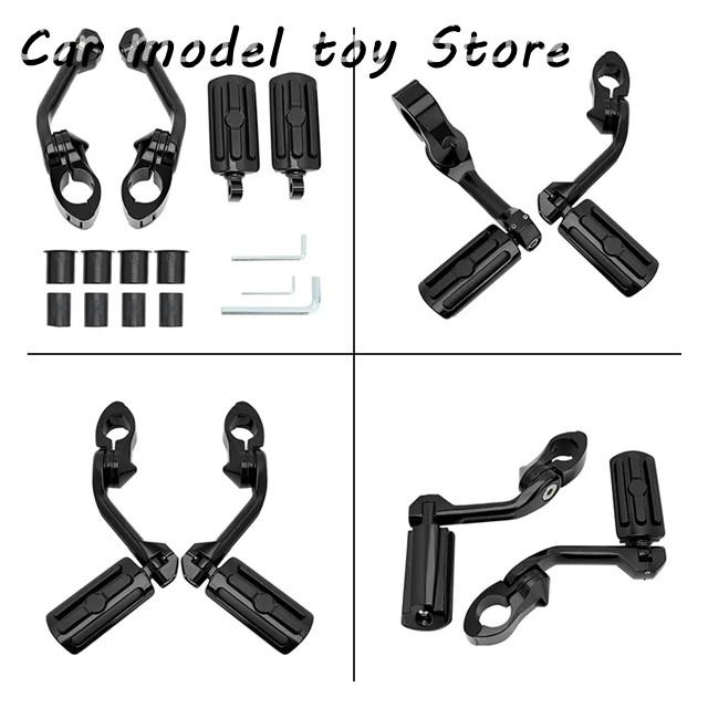 【並行輸入品】ハーレー  バイクロングレンジハイウェーフットペグ調節可能フットレスト 1 1/4 インチエンジンツーリング ソフテイル キット_4