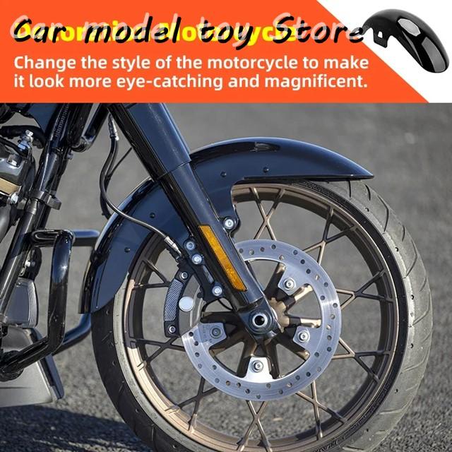 【並行輸入品】 19インチ光沢ブラックバイク用ホイールラップフロントフェンダーストリートマッドガード_1