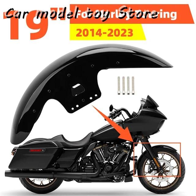 【並行輸入品】 19インチ光沢ブラックバイク用ホイールラップフロントフェンダーストリートマッドガード_2