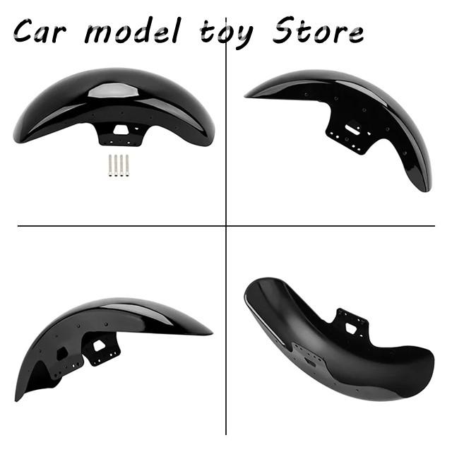 【並行輸入品】 19インチ光沢ブラックバイク用ホイールラップフロントフェンダーストリートマッドガード_4