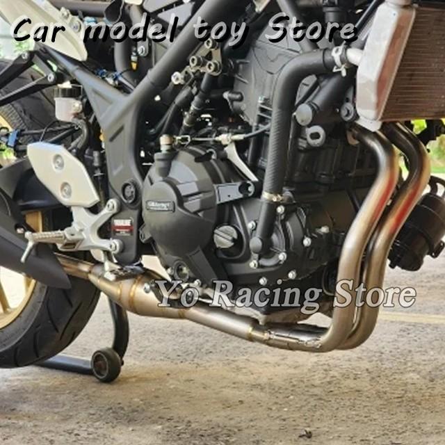 【並行輸入品】ヤマハ YZF-R3 YZF-R25 R3 R25 MT-03 MT03 MT25 バイク排気装置チタニウム合金フロントミドルリ_1