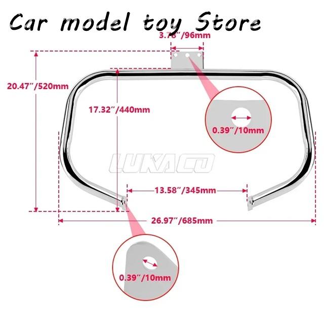 【並行輸入品】ヤマハ V 星 400 XVS 650 クラシック カスタム 98 18 のクロム オートバイ高速クラッシュ バー エンジン ガ_3
