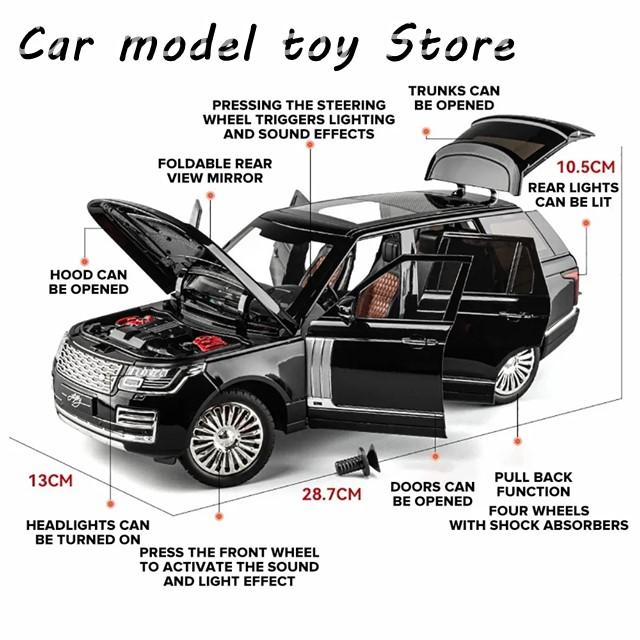 【並行輸入品】 ビッグサイズ金属車スケール1/18レンジローバーSUVダイキャスト合金モデル音ライトの画像