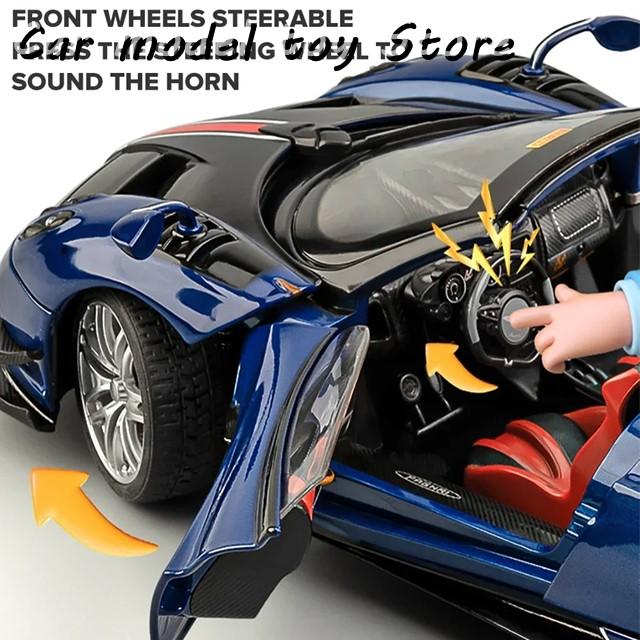 【並行輸入品】パガーニ  ビッグサイズ金属車スケール1/18HUAYRA BCスーパーカーダイキャスト合金カーモデル音の画像