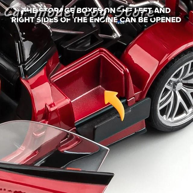 【並行輸入品】パガーニ  ビッグサイズ金属車スケール1/18HUAYRA BCスーパーカーダイキャスト合金カーモデル音の画像