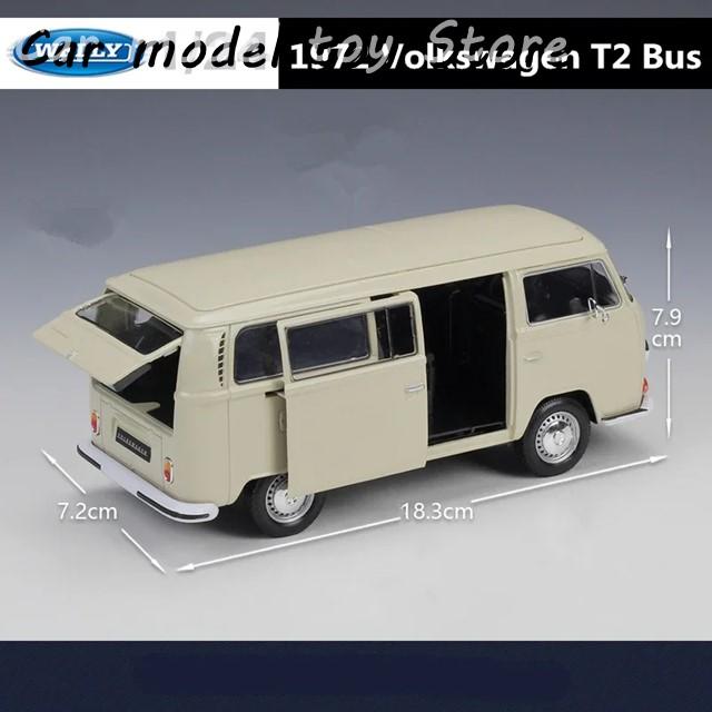 【並行輸入品】 WELLY 1:24 VOLKSWAGEN 1972 T2 T1 ALLOY BUS MODEL DIECAST METAL TOY CLASSIC CAR BUS MODEL SIMULATION COLLECTION CHILDREN TOY GIFTの画像