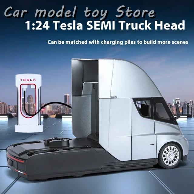 並行輸入品】テスラ 1:24セミトラックトレーラートラックトレーラー