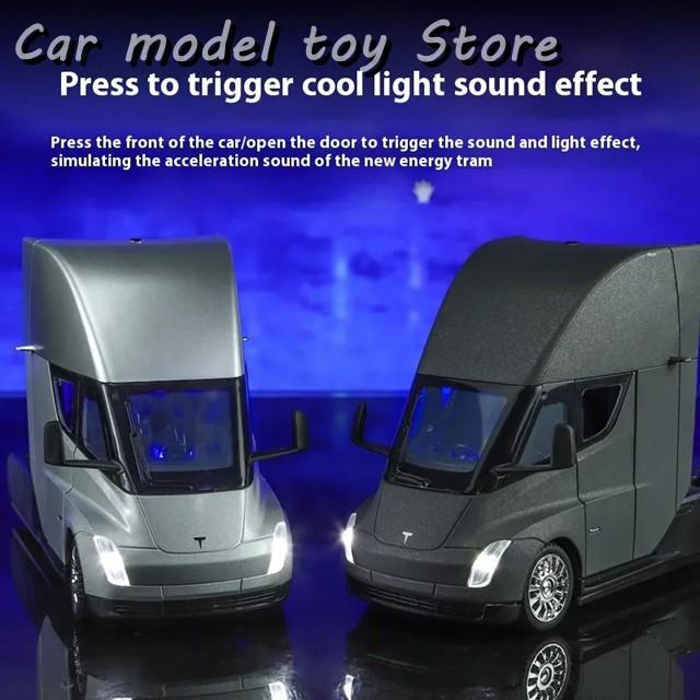 並行輸入品】テスラ 1:24セミトラックトレーラートラックトレーラー