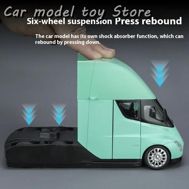 並行輸入品】テスラ 1:24セミトラックトレーラートラックトレーラー