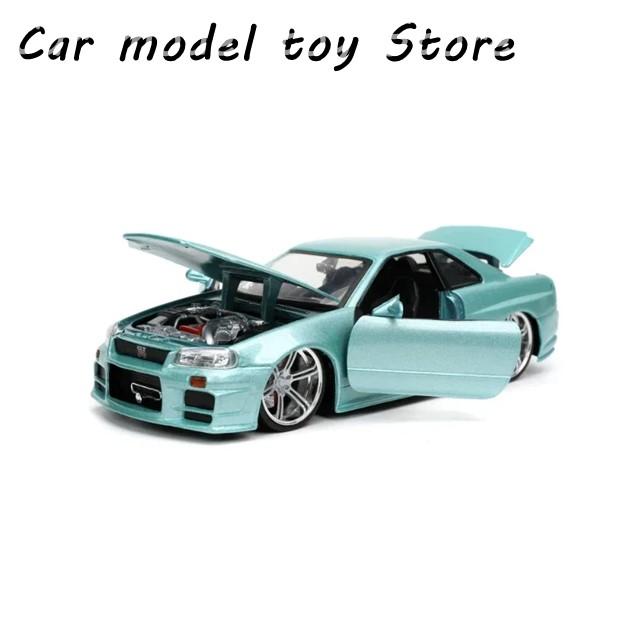 【並行輸入品】日産  JADA1:24 BRIAN 2002  SKYLINE GT-R R34 TOYS JDM STREET DRIFT SUの画像