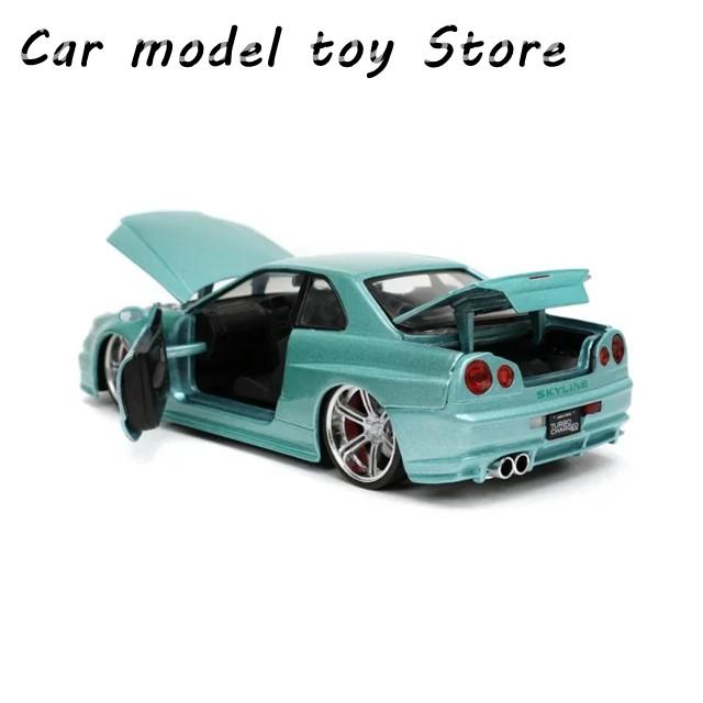 【並行輸入品】日産  JADA1:24 BRIAN 2002  SKYLINE GT-R R34 TOYS JDM STREET DRIFT SUの画像
