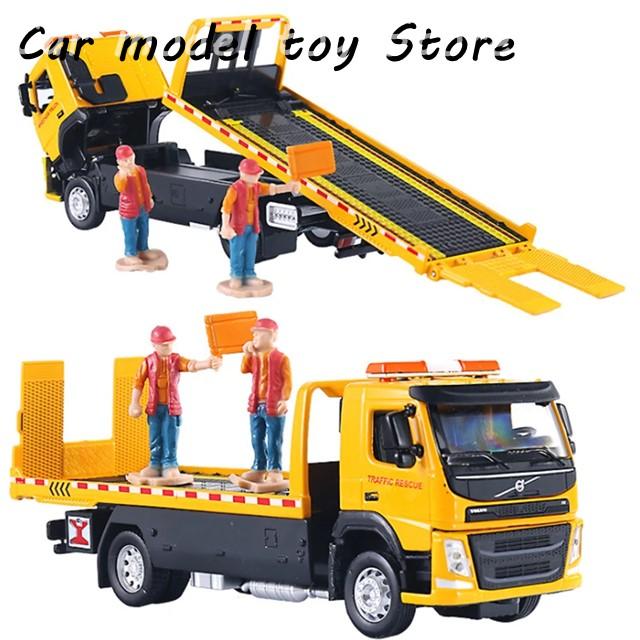 並行輸入品】ボルボ 1/50合金デッキフラットベッドトレーラーモデル