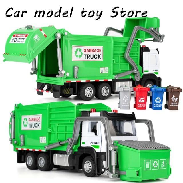 並行輸入品】 1/32 シティゴミ収集トラック車模型ゴミ分別衛生清掃車