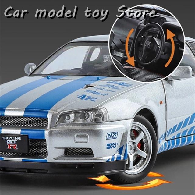 並行輸入品】日産 1:24スカイラインアレスGTR R34合金スポーツカー
