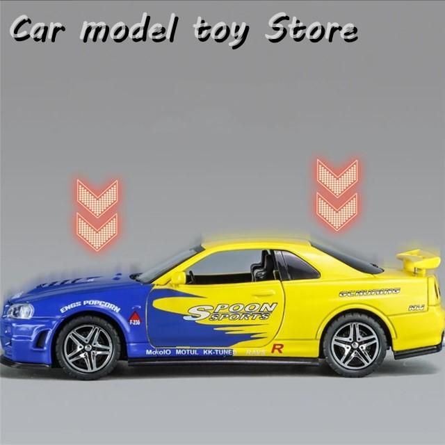 並行輸入品】日産 1:32スカイラインアレスGTR R34合金スポーツカー
