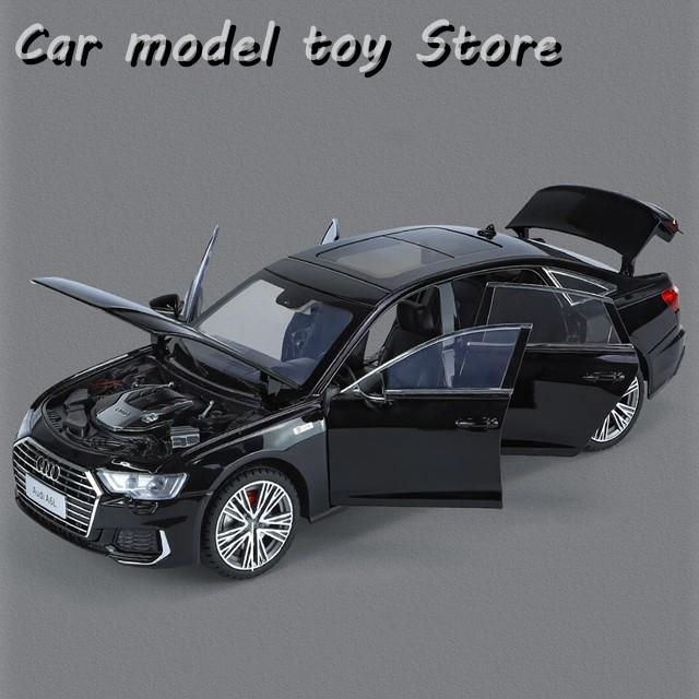 【並行輸入品】アウディ  1:18  A6 リムジン 合金カーモデル ダイキャスト玩具車 メタル鋳造 音光 プルバック式カー乗り物の画像