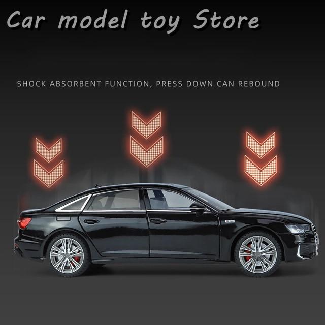 【並行輸入品】アウディ  1:18  A6 リムジン 合金カーモデル ダイキャスト玩具車 メタル鋳造 音光 プルバック式カー乗り物の画像